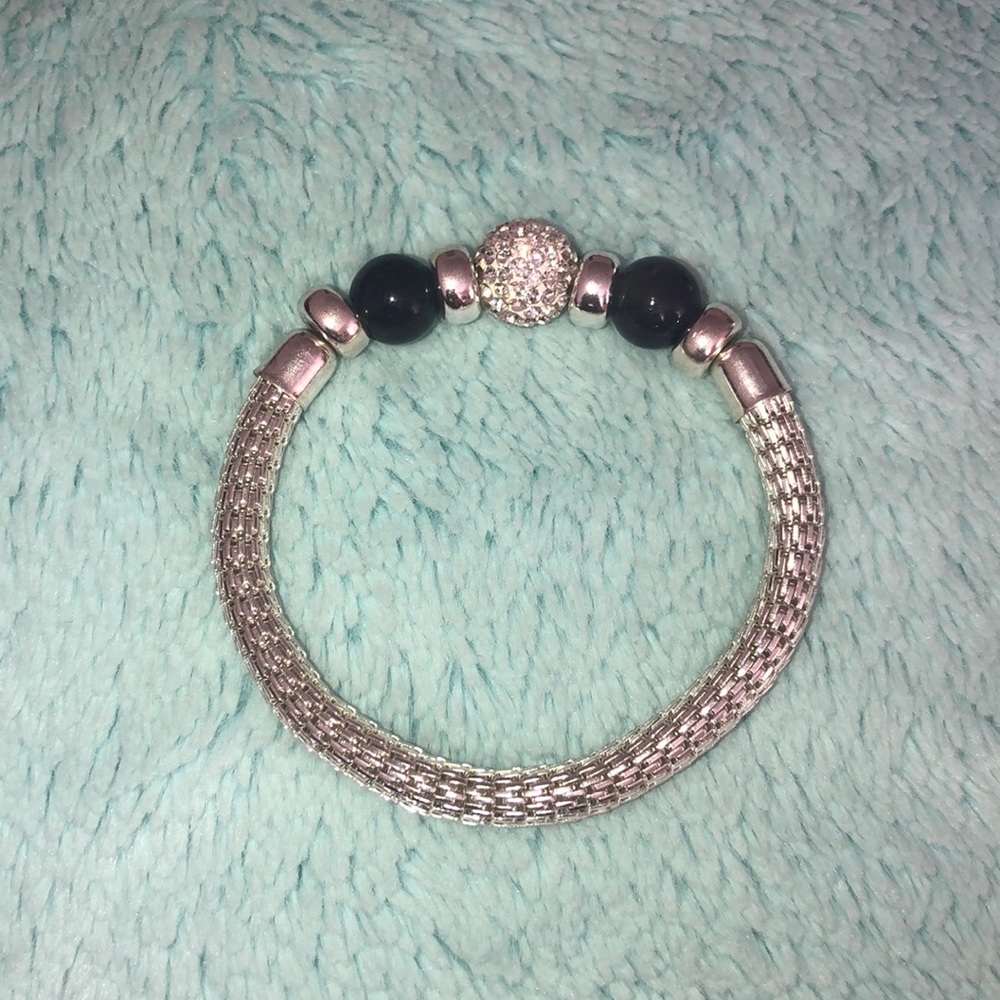 2/$8 Purple stones & rhinestones studded bracelet